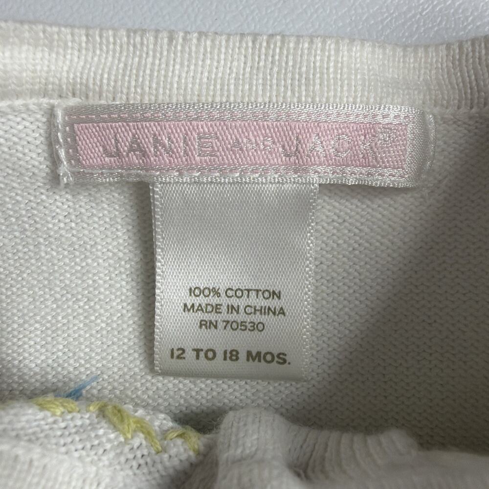 Janie And Jack Girls Embroidered Cotton Sweater & Leggings Set Size 12-18 & 2T - Picture 6 of 15